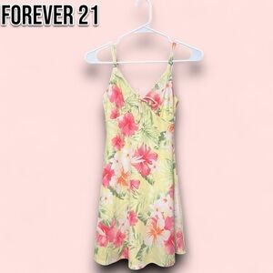 Preowned Forever 21 Hawaiian floral spaghetti strap Mini Dress - XS